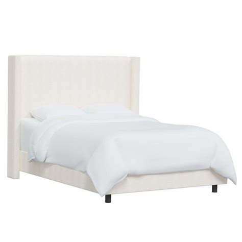 Eriksay Low Profile Upholstered Platform Bed With Wingback Headboard. . Hanson upholstered wingback bed